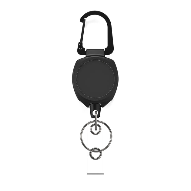 Sidekick Retractable Key Chain & Badge Reel with Carabiner, Key Ring and Twist-Free Clear I.D. Badge Holder