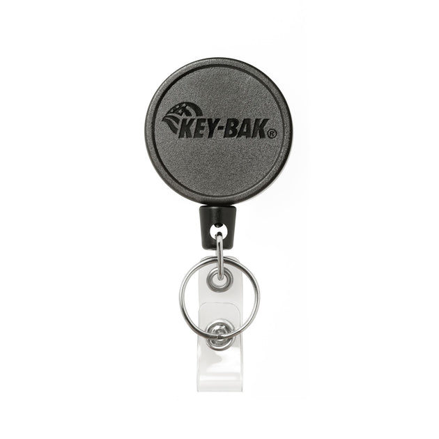 KEY-BAK MID6 Retractable Reel, 36 in. (91.4 cm) Polyester Cord,  Polycarbonate Case, Steel Swivel Belt Clip, Split Ring