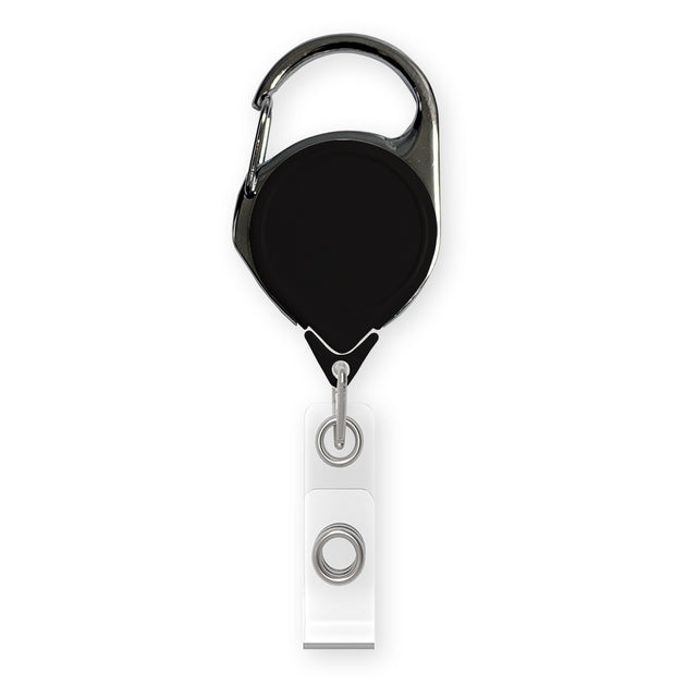 1pcs Retractable Badge Holder Badge Reel Carabiner ID Keychain