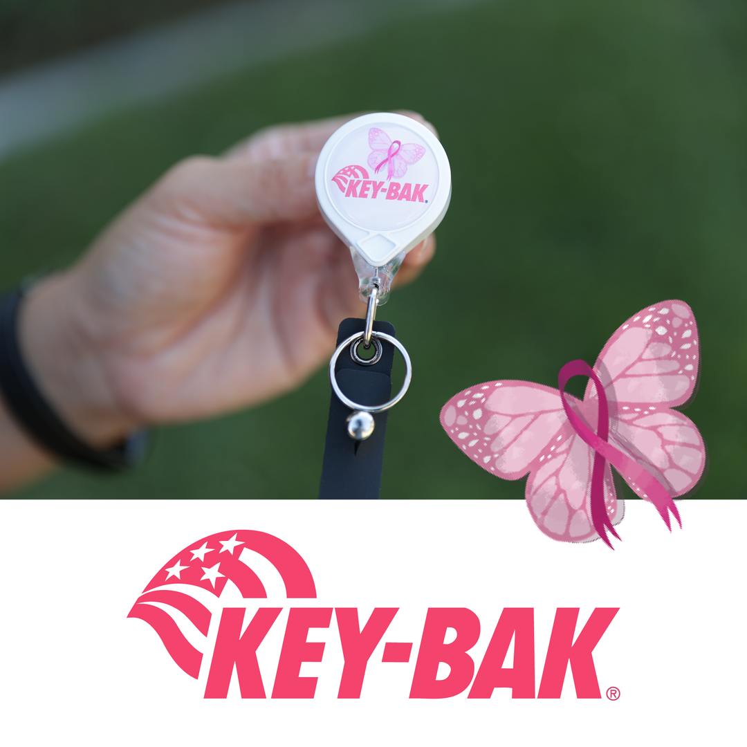 Breast Cancer Awareness Retractable Badge Reel by KEY-BAK