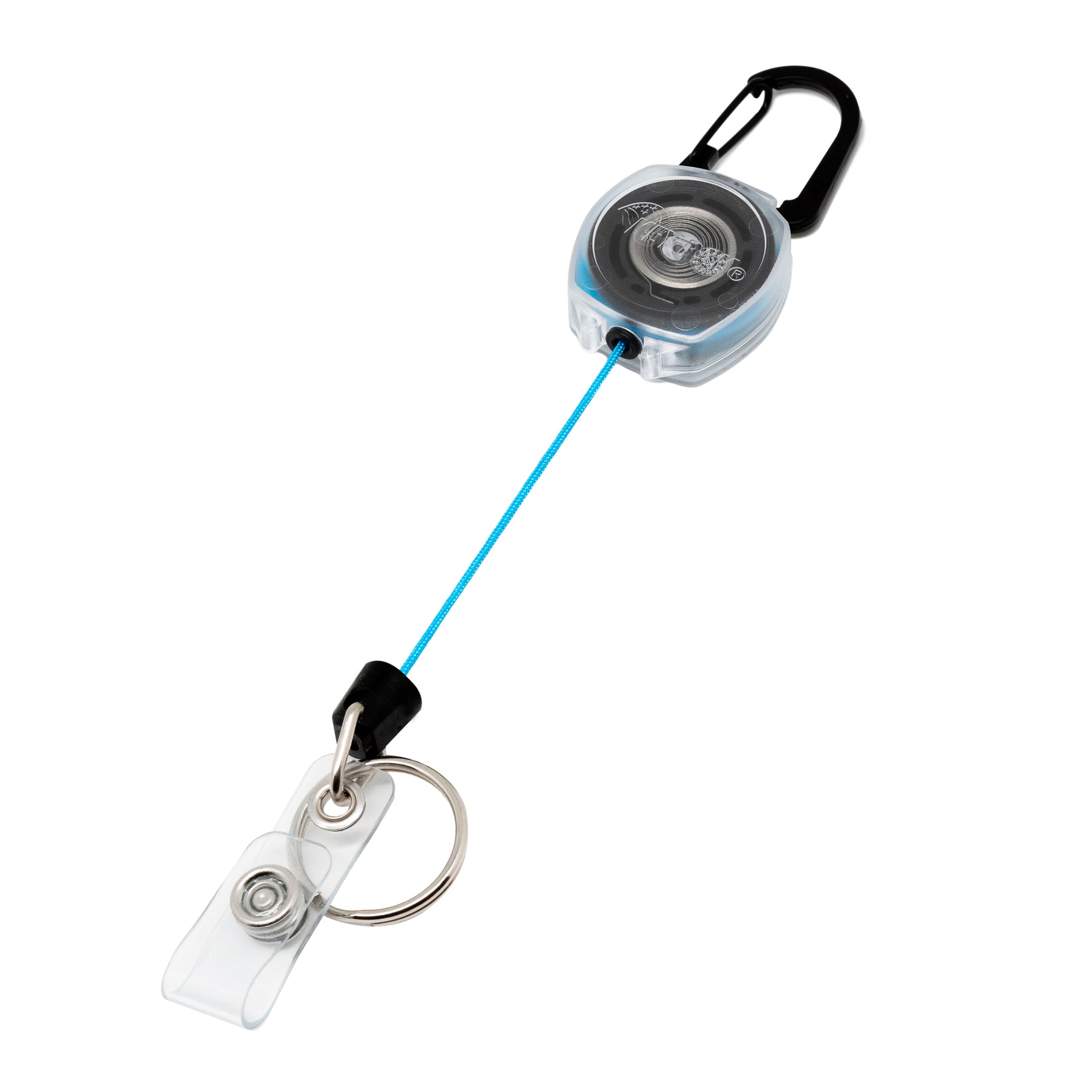 Clear SIDEKICK® Twist-Free Retractable Badge & Key Carabiner Reel