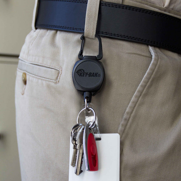 Sidekick Retractable Key Chain & Badge Reel with Carabiner, Key