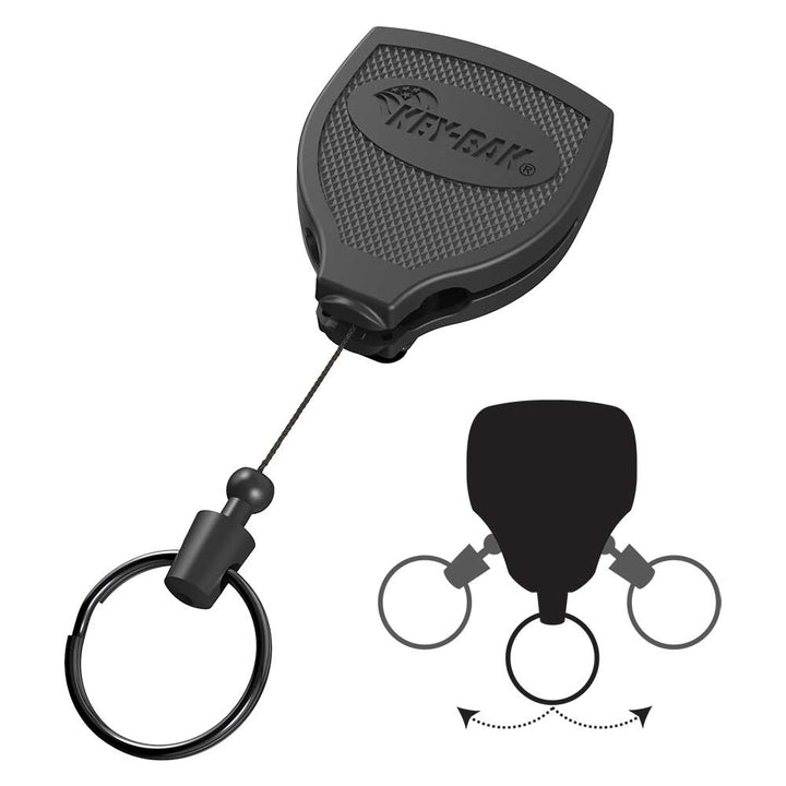 SUPER48 Plus Heavy Duty Retractable Keychain with Duty Belt Clip and Ball-Joint Key Ring Lock