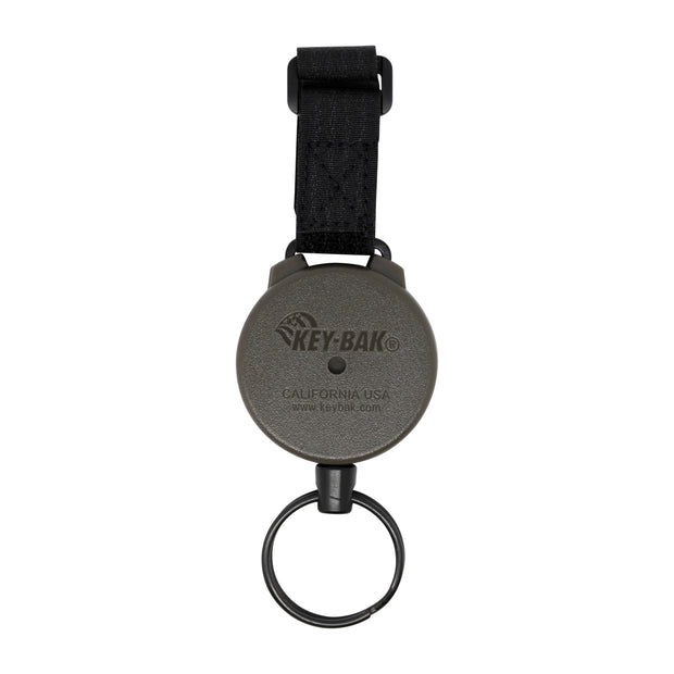 Key-Bak EDC Keychain with Removable Rotating Belt Clip and Large Retractable Key Ring, Stainless Steel Front Spinner Heavy-Duty Cord