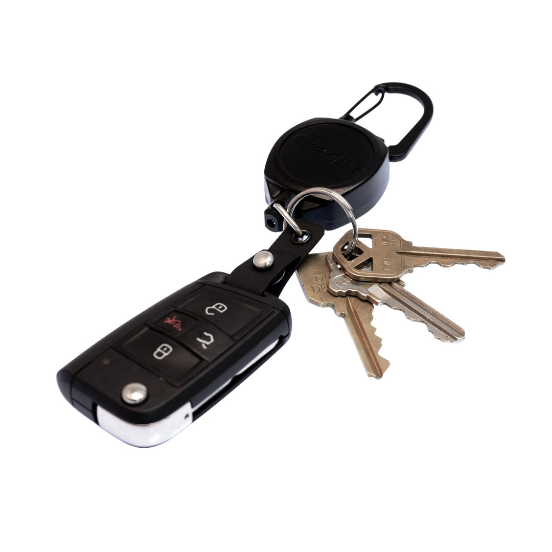 SIDEKICK Twist-Free Carabiner Retractable Keychain and Badge Reel That Holds Up to 5 Keys and ID Badge