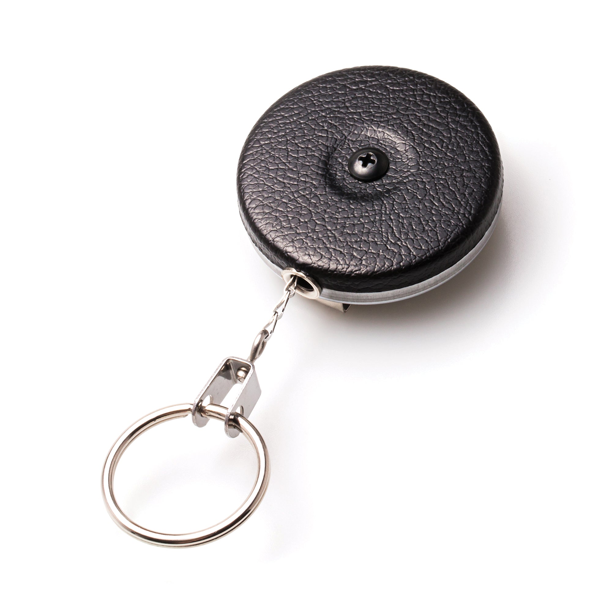 ORIGINAL Retractable Keychain in Vintage Chrome or Vinyl Black 