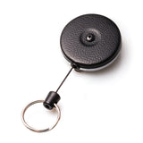 Key-BAK Original 8oz. Retractable Reel, 48 in. (122 cm) Kevlar Cord, Black  Front, Steel Belt Clip, Split Ring