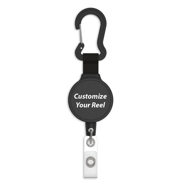 Key-Bak MID6-Duo Heavy Duty Badge Reel and Keychain That Holds 10 Keys, Carabiner, Black, Medium (0006-0824)
