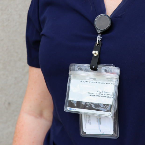 Retractable Badge Holder with Large Badge Strap and Secure Fastener –  KEY-BAK