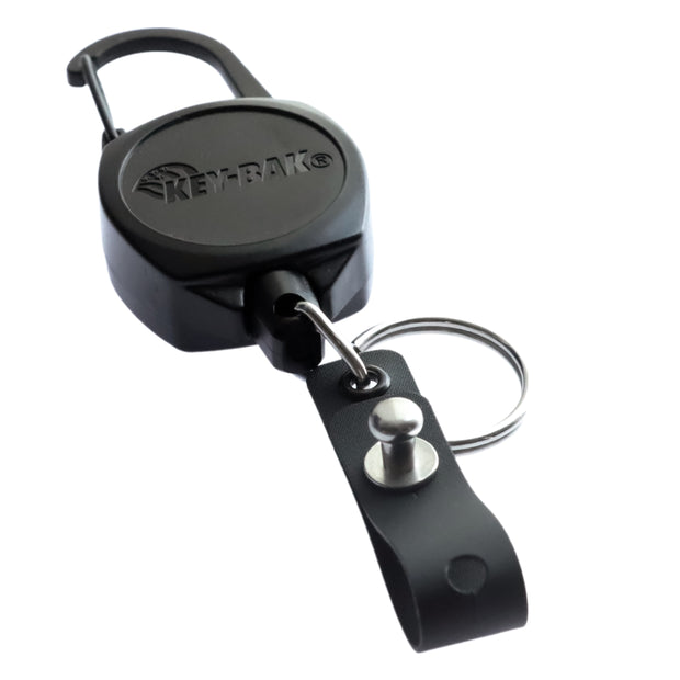  KEY-BAK RETRACT-A-BADGE 5-Pack Retractable Badge Holder with  36 Cord, Belt Clip, Black (0200-237) : Office Products