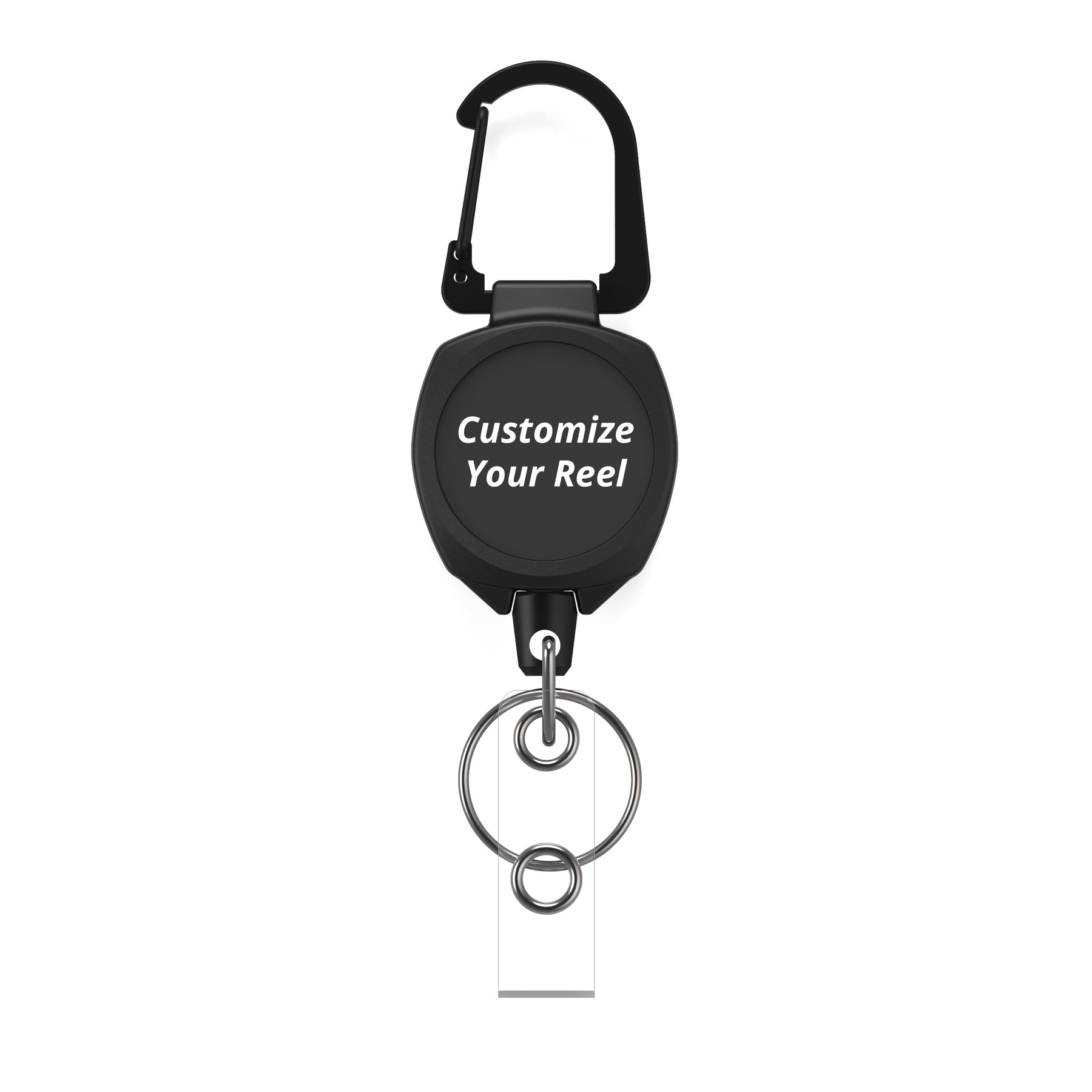Spid Key-Bak Sidekick Heavy Duty Retractable Carabiner Badge Reel with ID Holder Strap & Keychain