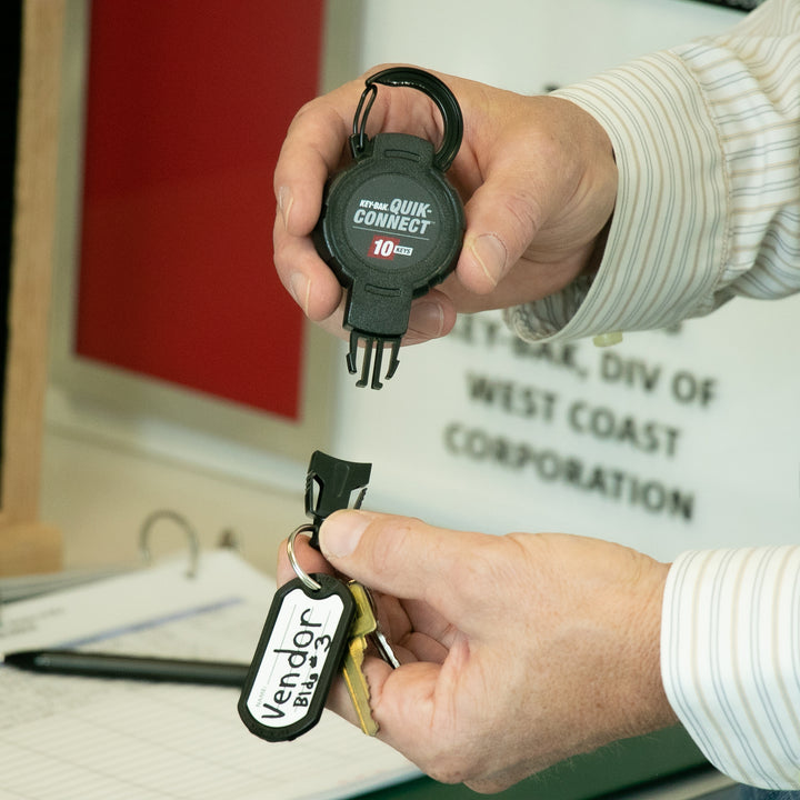 KEY-BAK Quik-Connect Key Management Removable and Retractable Keychain