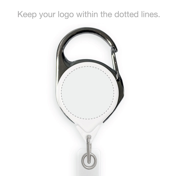 Retract-A-Badge Carabiner with Custom Logo Printing