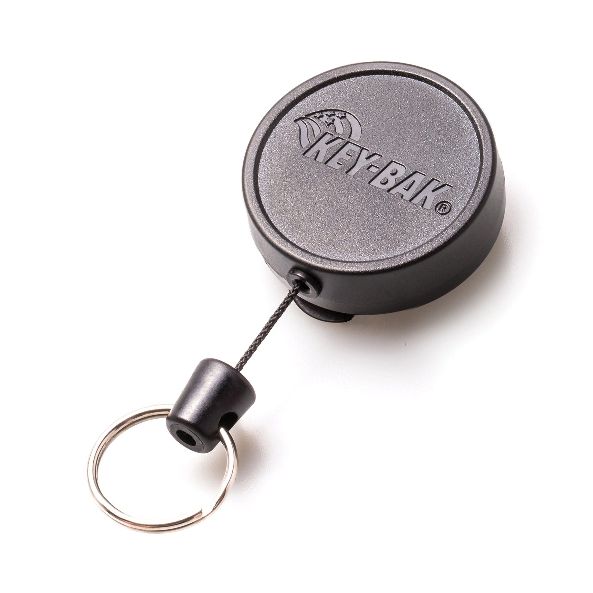 KEY-BAK MID6 Heavy Duty Retractable Keychain with Carabiner or Belt Clip  That Holds Up to 10 Keys